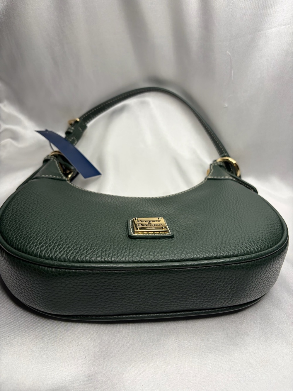 Dooney & Bourke Dark Green Pebbled Leather Shoulder Hobo - Picture 3 of 8